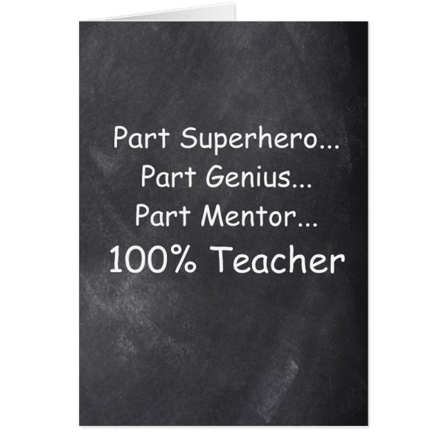 Superhero Genius Mentor Teacher Chalkboard Geschen (Vorne)