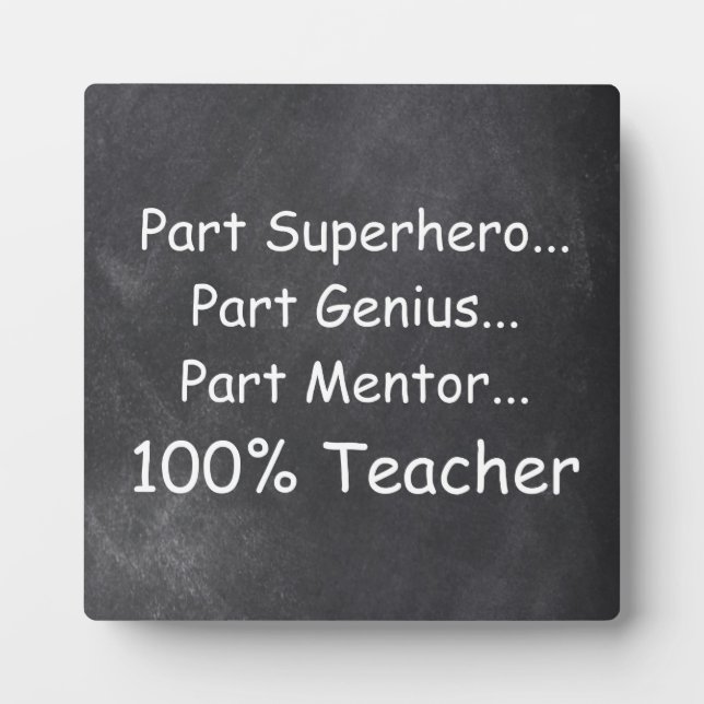 Superhero Genius Mentor Teacher Geschenk Idee Fotoplatte (Vorderseite)