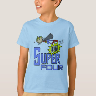 Superhero Girl 4. Geburtstag Shirts und Geschenke