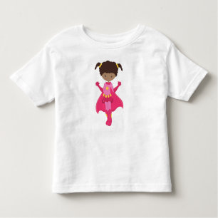 Superhero Girl, Afrikanisches amerikanisches Mädch Kleinkind T-shirt