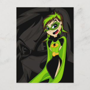 Superhero Girl Postcard Postkarte