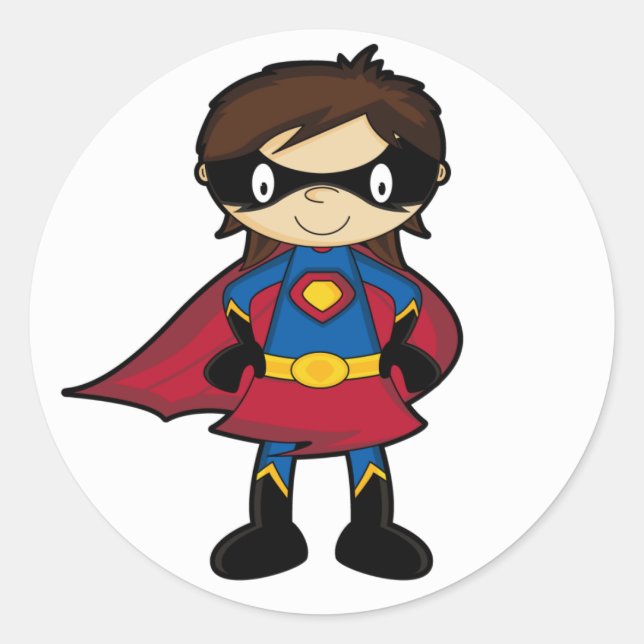 Superhero Girl Sticker (Vorderseite)