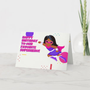 Superhero Happy Birthday, 5"x7", Faltkarte Dankeskarte