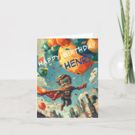 Superhero Happy Birthday Design für Kinder Karte