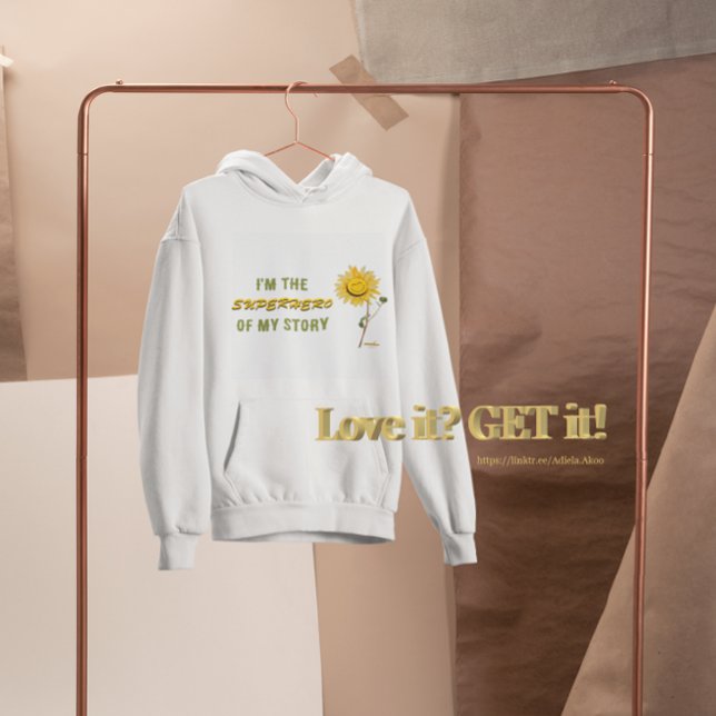 SUPERHERO Hoodie von Poet Adiela Akoo (Superhero Hoodie by Poet Adiela Akoo - because you're the SUPERHERO of your story. Love it? GET it!)