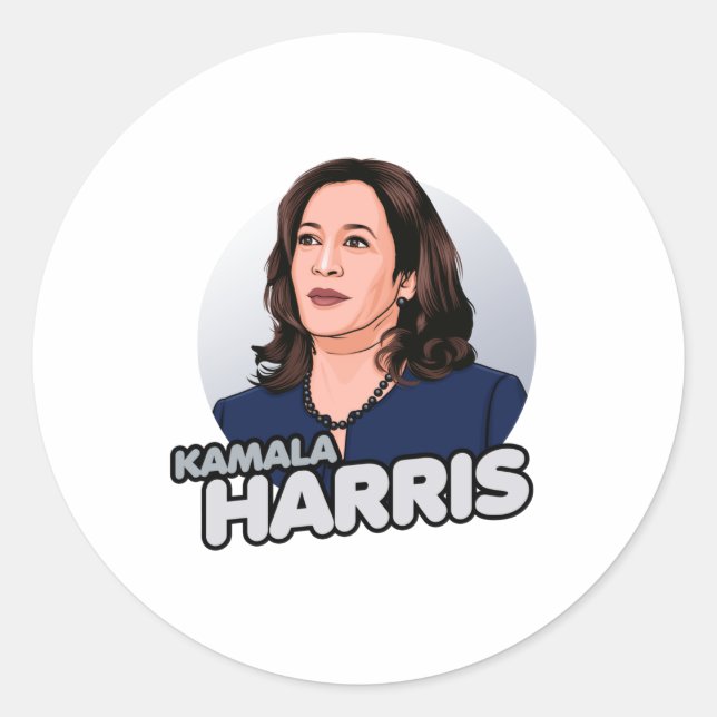 SUPERHERO KAMALA HARRIS RUNDER AUFKLEBER (Vorderseite)
