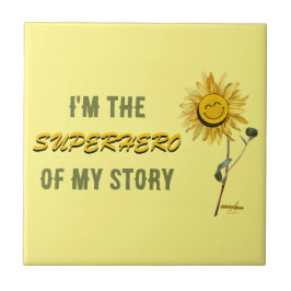 Superhero Keramik Tile von Poet Adiela Akoo Fliese