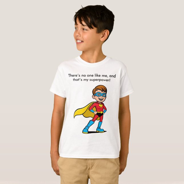 SUPERHERO KID RED antistress HERO  T-Shirt (Vorne ganz)