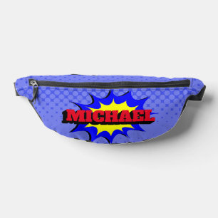 Superhero Kids Comic Buch Personalisierter Name Bauchtasche