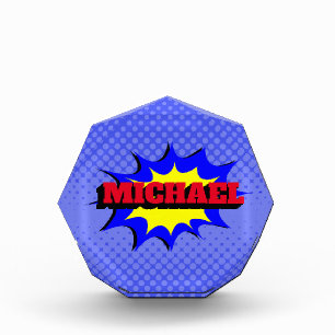 Superhero Kids Comic Buch Personalisierter Name Fotoblock