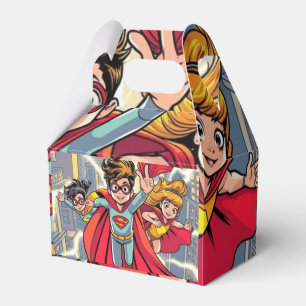 Superhero Kids Gastgeschenk Box - Comic Style Gesc Geschenkschachtel