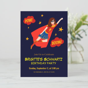 Superhero-Kindergeburtstag Einladung