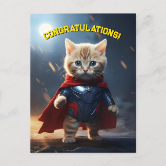 Superhero Kitten Postkarte