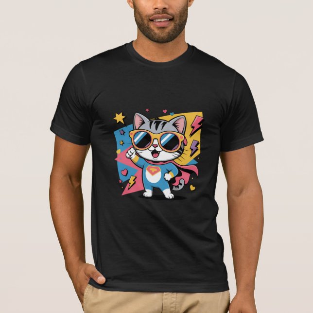 Superhero Kitty Power T-Shirt (Vorderseite)