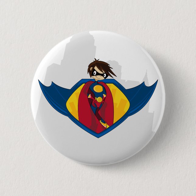 Superhero-Knopf-Abzeichen Button (Vorderseite)