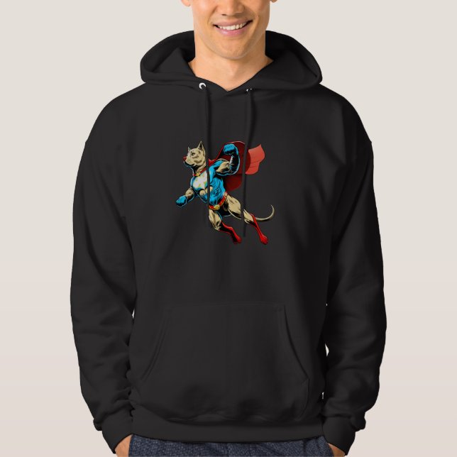 Superhero Labrador Retriever Red Cape Super Hero D Hoodie (Vorderseite)