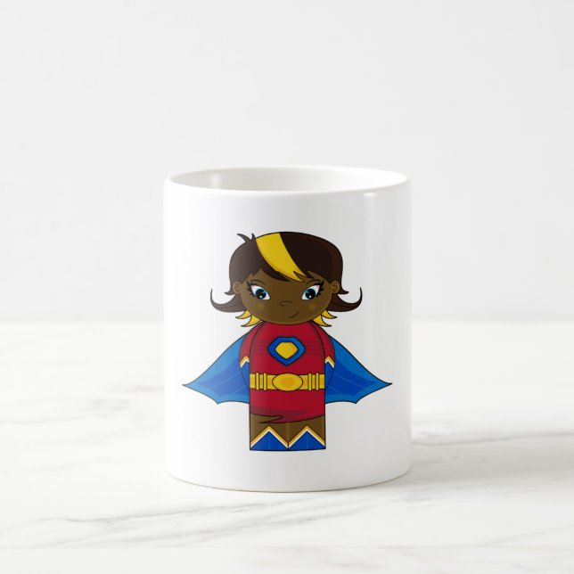 Superhero-Mädchen-Kaffee-Tasse Kaffeetasse (Mittel)