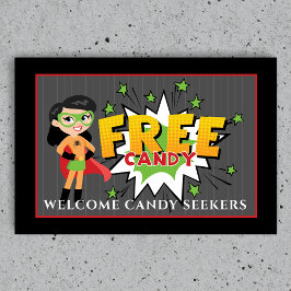 Superhero Mama Free Candy Halloween Fußmatte