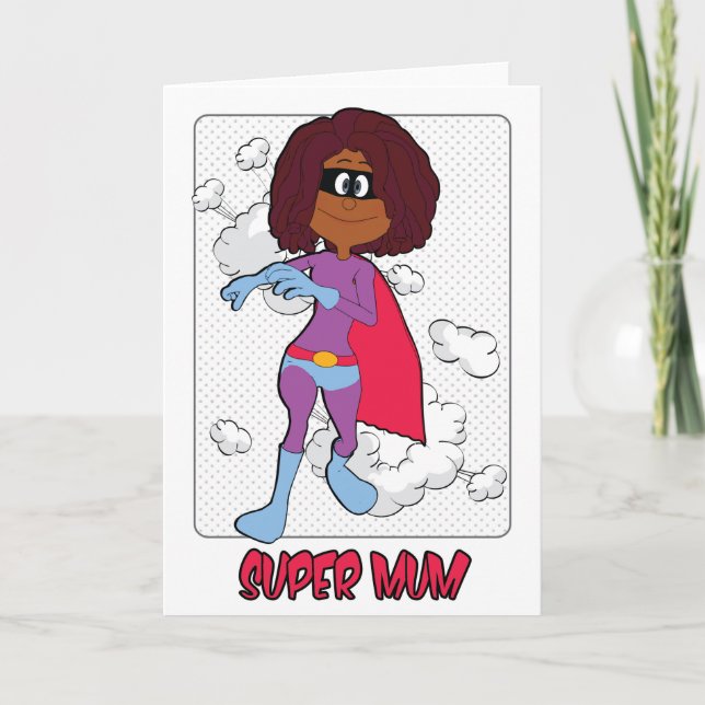 Superhero Mother Day Card für eine Super Mama Karte (Vorderseite)