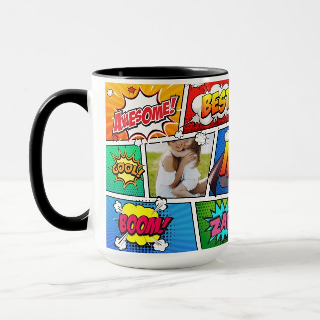 Superhero Mother Day Comic Book Tasse (Links)