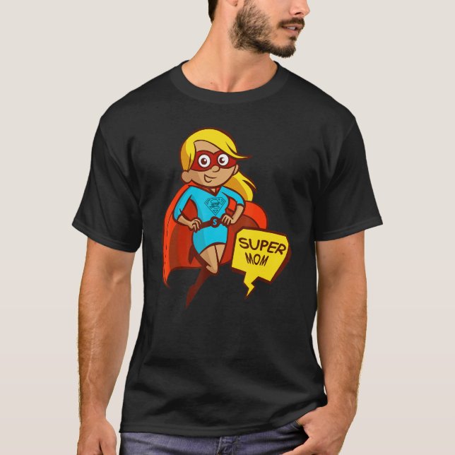 Superhero Mother Day Super Mama Comic Book T-Shirt (Vorderseite)