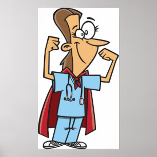 Superhero Nurse Poster