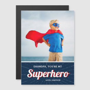Superhero Opa Vatertag Foto-Card Magnet