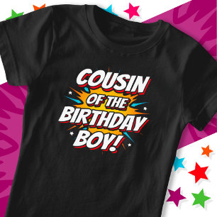 Superhero Party Comic Cousin von Birthday Boy T-Shirt