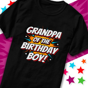 Superhero Party Comic Opa Geburtstagskind T-Shirt