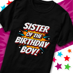 Superhero Party Comic Schwester des Geburtstags Ju T-Shirt