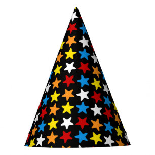 Superhero Party Hat - Multi Color Star Partyhütchen