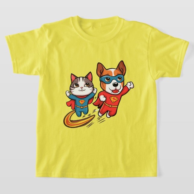 Superhero Pets Kids T-Shirt (Ablage )
