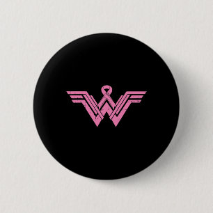 Superhero Pink Ribbon Brustkrebs Mama Button