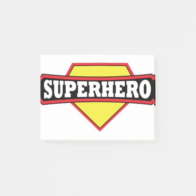 Superhero Post-it Klebezettel (Vorderseite)