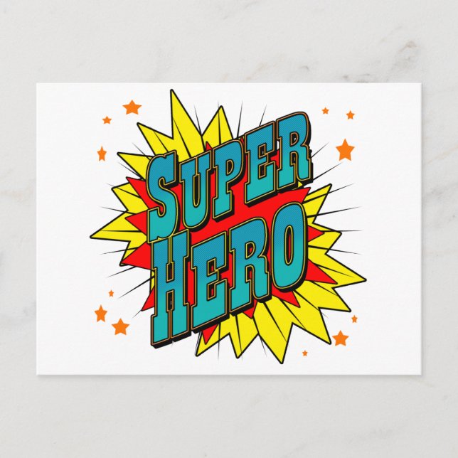SuperHero Postkarte (Vorderseite)
