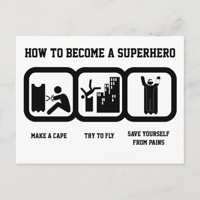 Superhero Postkarte (Vorderseite)