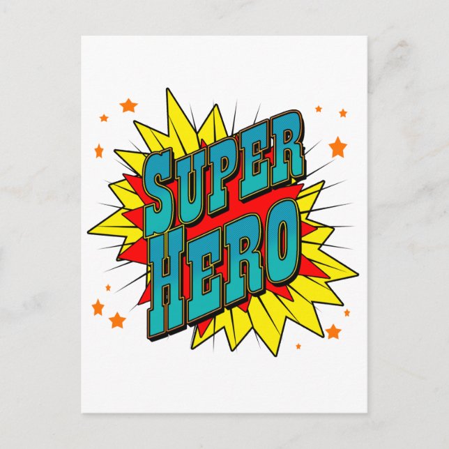 SuperHero Postkarte (Vorderseite)