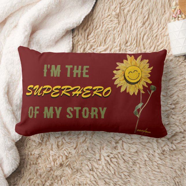 Superhero Red Throw Kissen von Adiela Akoo (Decke)