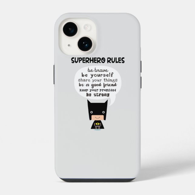 Superhero-Regeln iPhone Hülle (Rückseite)