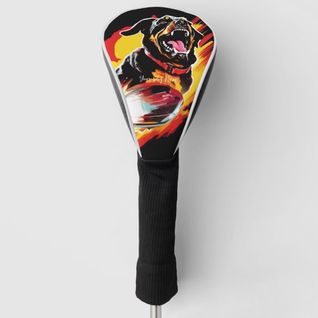 Superhero Rottweiler Dog 01 - Ignacio Richter Golf Headcover (Vorderseite)
