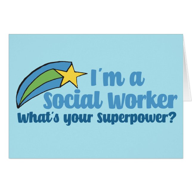 Superhero Social Worker Card (Vorderseite (Horizontal))