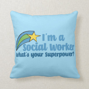Superhero Social Worker Kissen
