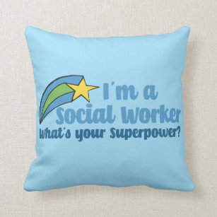 Superhero Social Worker Kissen