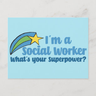 Superhero Social Worker Postkarte