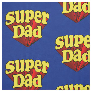 Superhero SuperVater-roter gelber blauer der Stoff