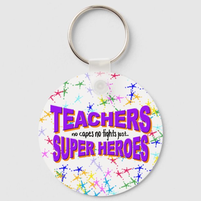 Superhero Teacher Schlüsselanhänger (Vorderseite)