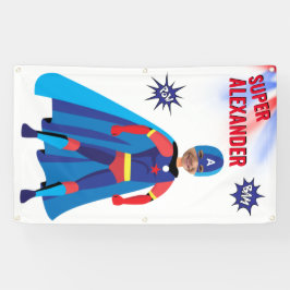 Superhero USA Atemberaubend Boy Fab Birthday Phant Banner