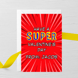 Superhero Valentine’s Day Card Mitteilungskarte