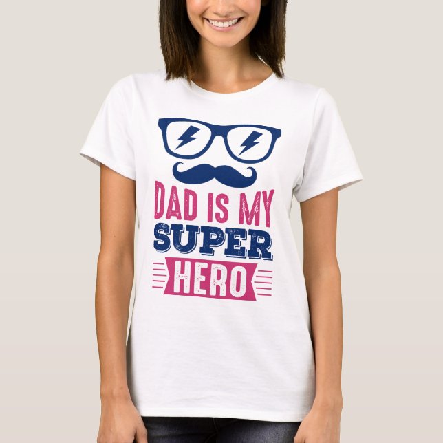 Superhero Vater - Mein echter Held T-Shirt (Vorderseite)