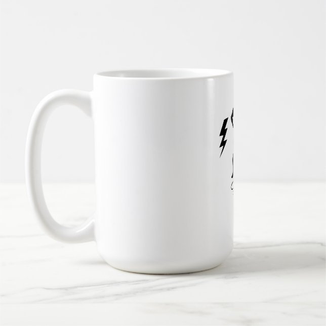Superhero Vater Silhouette | Vatertag Kaffeetasse (Links)
